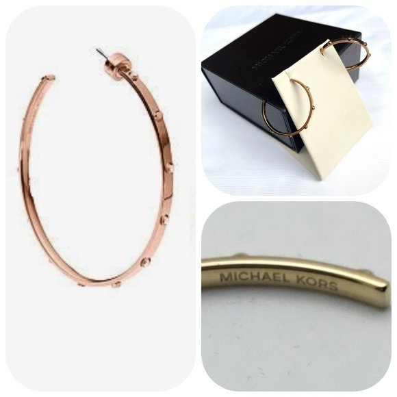 Michael Kors Jewelry - Michael Kors Astor Hoop Earrings with Studs